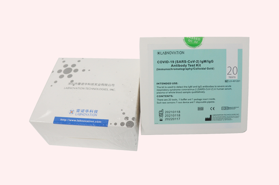 Labnovation coV-19 γρήγορη αντι εξάρτηση 1 πτώση 20ul δοκιμής σώματος IgG IgM