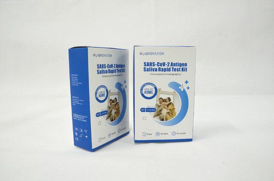 Το Labnovation SAR CoV 2 σάλιο μόνο - εξετάστε το αντιγόνο εξαρτήσεων μόνο - εξετάζει την ενιαία συσκευασία