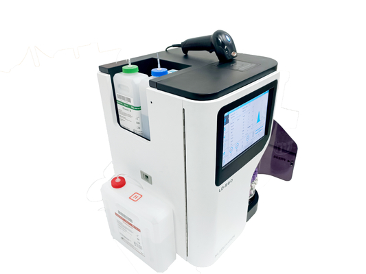 HbA1c συσκευή ανάλυσης LD-560 πιό πρόσφατη συσκευή ανάλυσης Labnovation για την εξεταστική μέθοδο HPLC HbA1c με διπλό σύστημα λειτουργίας για τη λειτουργία