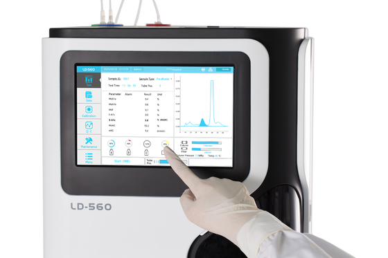 LD-560 HbA1c γρήγορη δοκιμής συσκευών ανάλυσης μεγάλη αυτόματη HbA1c συσκευή ανάλυσης ικανότητας πλήρως