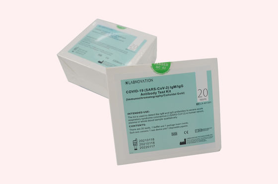 Κασέτα coV-19 εξάρτηση 2C IVD δοκιμής αντισωμάτων IgG IgM Temp αποθήκευσης 30C