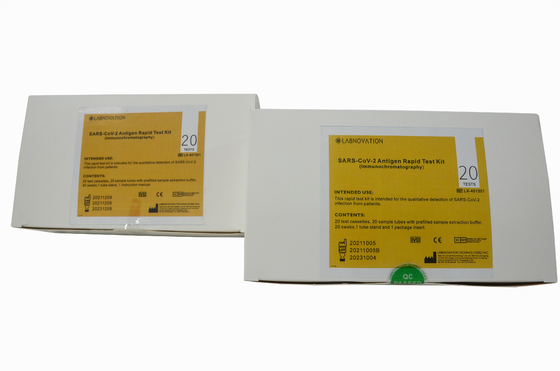 Δοκιμή SAR-CoV-2 γρήγορη εξάρτηση ISO13485 MSDS αντιγόνων δοκιμής αντιγόνων σε 10-15 λεπτά